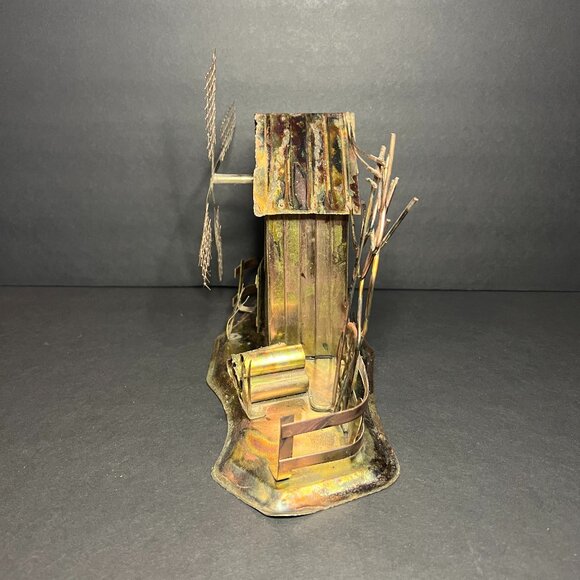 VTG KTC Metal Windmill Sculpture Music Box - Moves & Plays Windmill of Your Mind - Picture 4 of 9